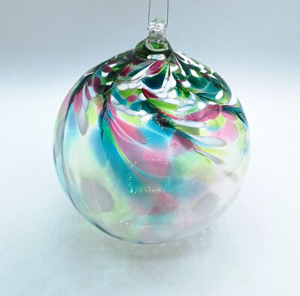 18" Hand Blown Glass Ball Yard Ornament